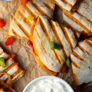 Lamb tikka quesadilla
