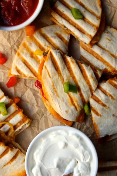 Lamb tikka quesadilla