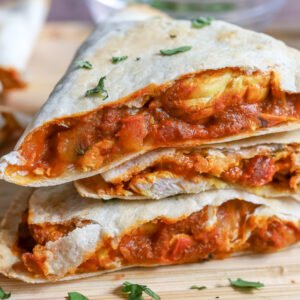 Chicken tikka quesadilla