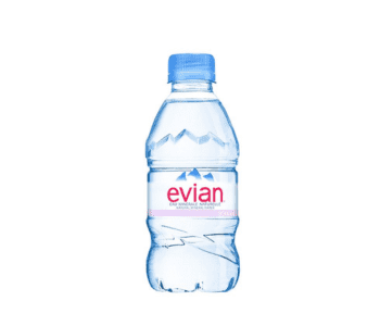 Evian water bottle